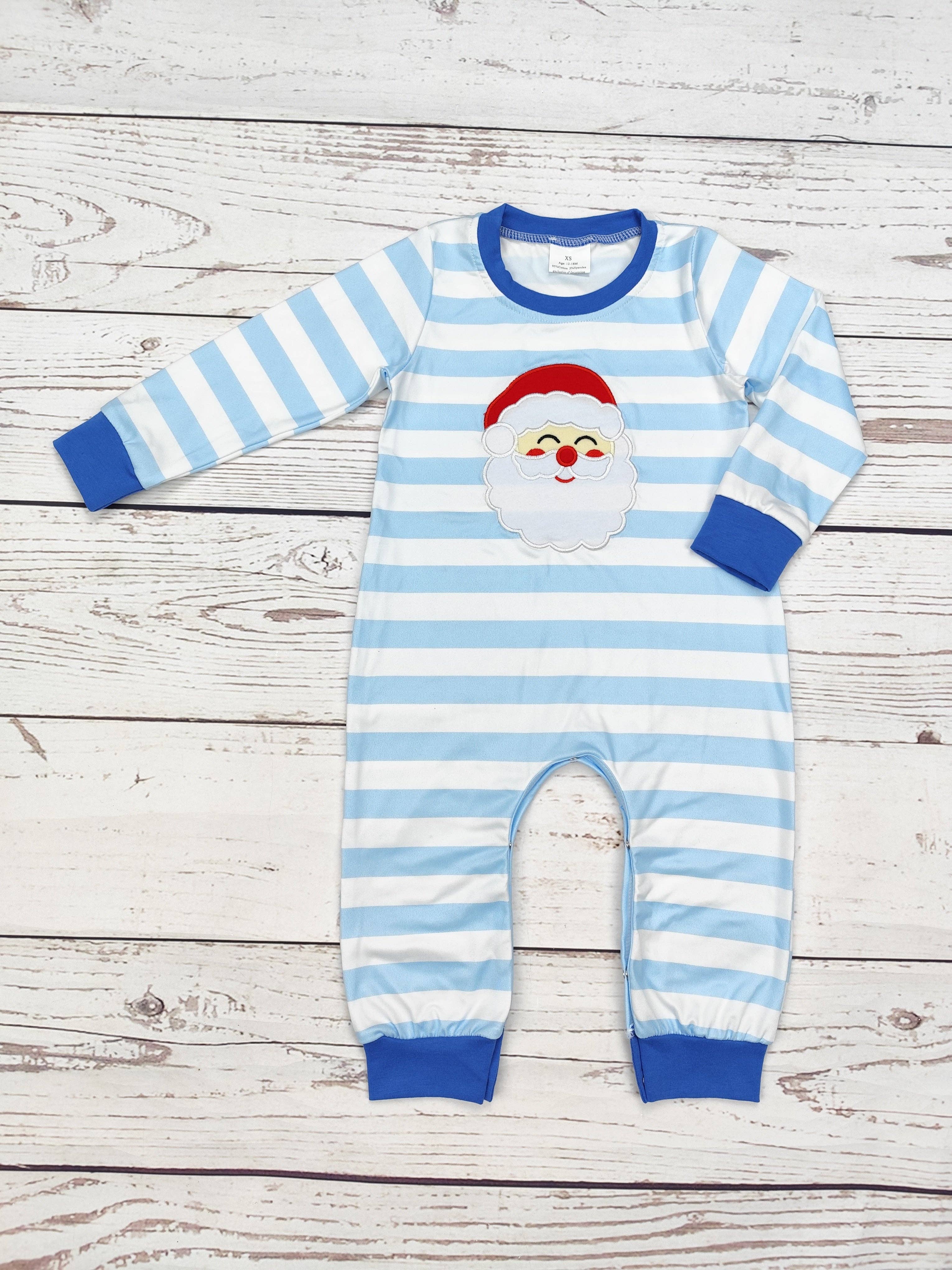 Baby Boy Santa Appliqué Christmas Romper