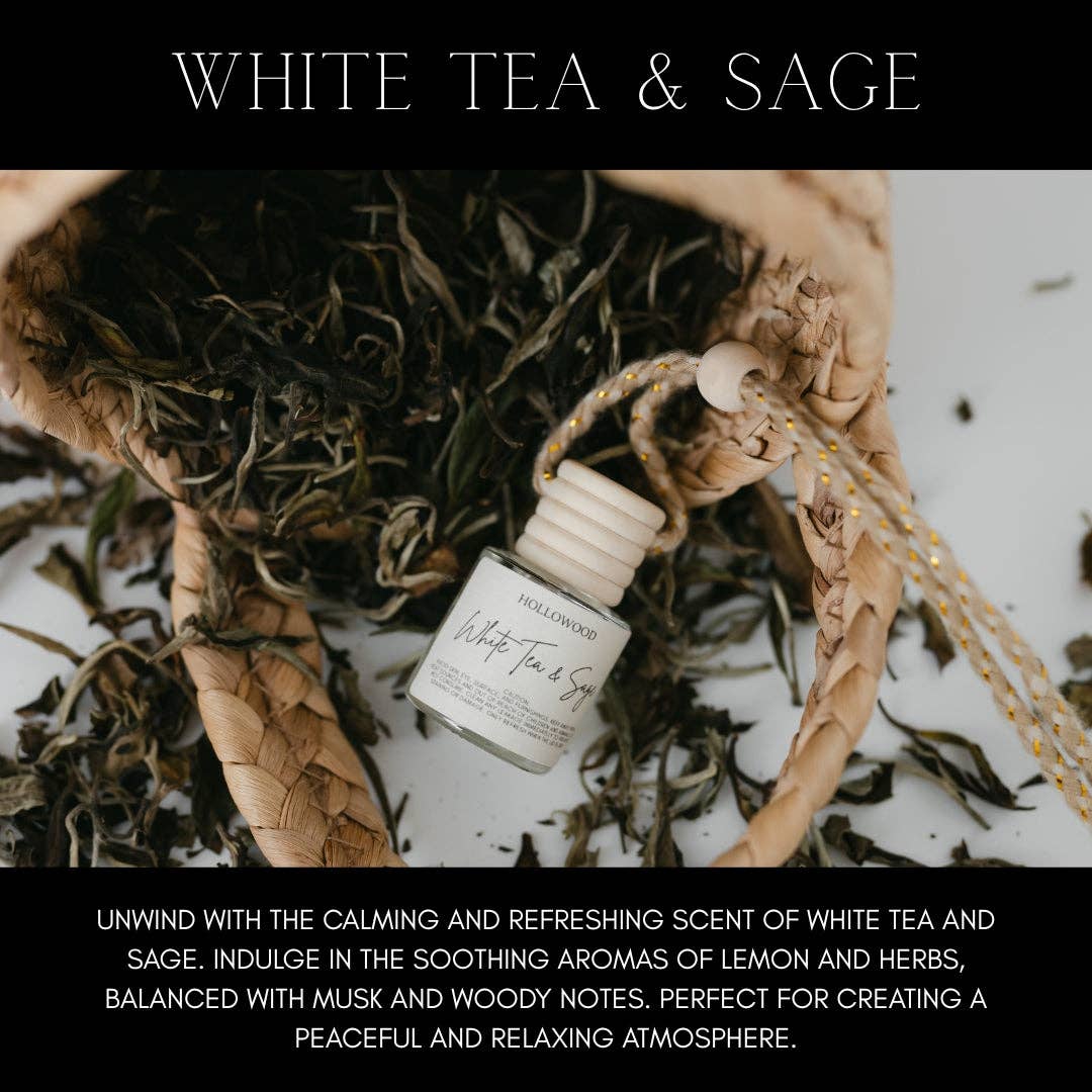 CAR DIFFUSER: WHITE TEA & SAGE