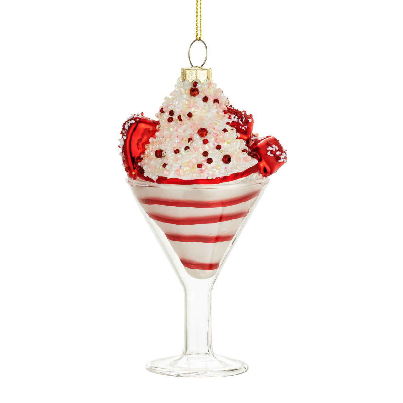 Peppermint Martini Ornament - 2x5in