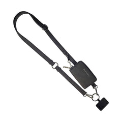 Save The Girls - Clip & Go Brushed Vegan Leather Phone Lanyard - Rfid Pouch: Brown - Brown Pouch