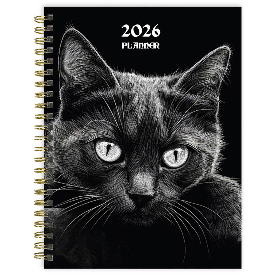 2026 Pretty Kitty Medium Weekly Monthly Planner