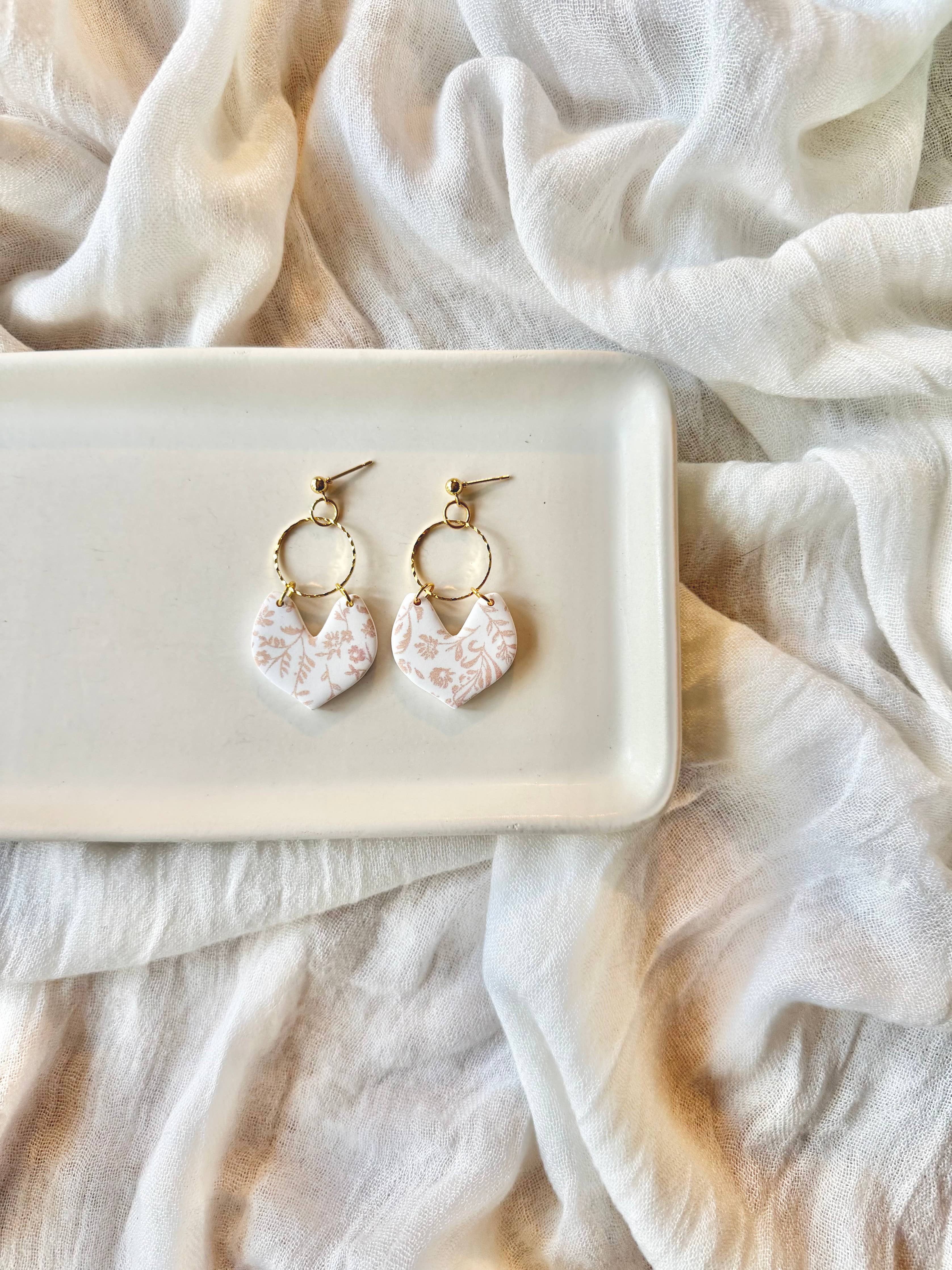 Floral Clay Earrings