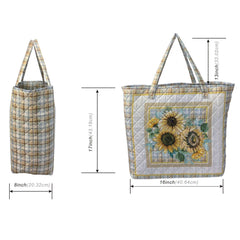 "Sunflower Bouquet" Designer Quilted Tote Bag