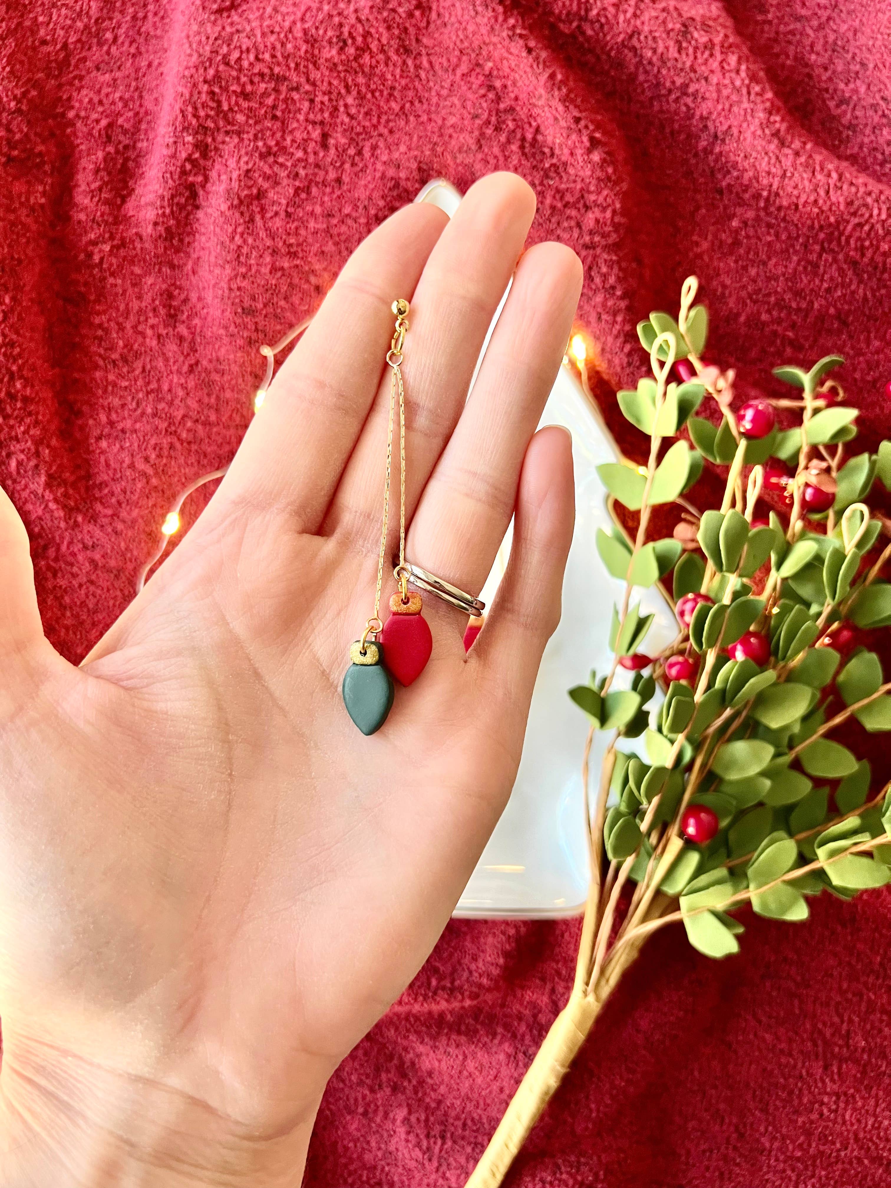 Christmas Light Earrings