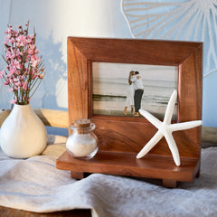 Collecting Memories Acacia Wood Frame with Shelf - 4x6in