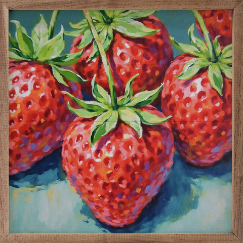 Kendrick Home - Bright Summer Strawberries: 4x4