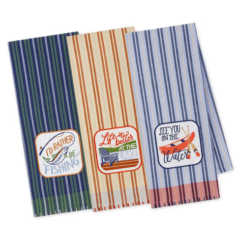 Lakeside Embellished Dishtowel