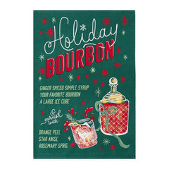 Holiday Burbon Printed Floursack Dishtowel
