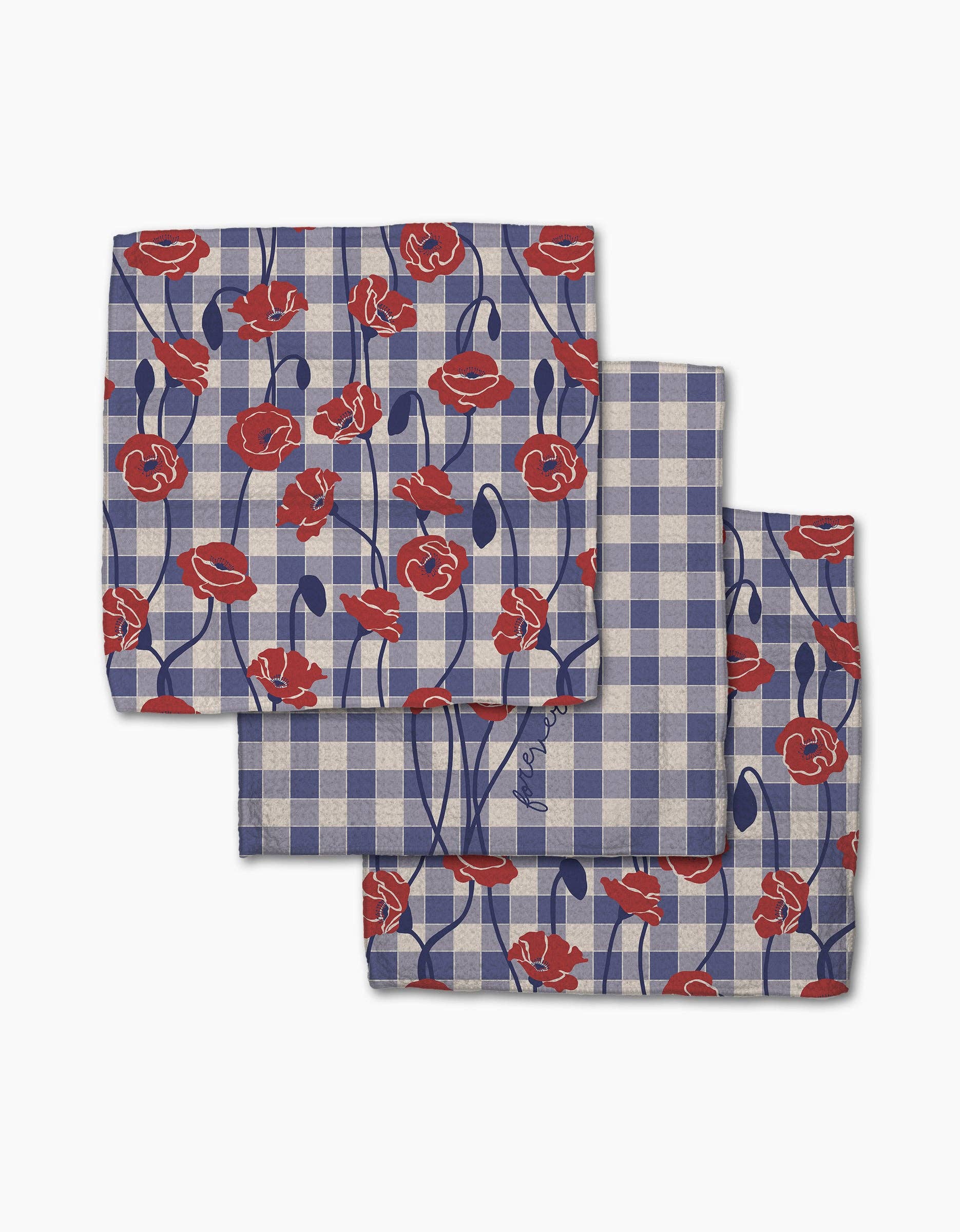 Geometry - Forever Free Poppies Dishcloth Set