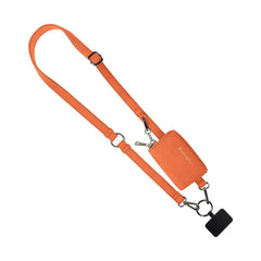 Save The Girls - Clip & Go Brushed Vegan Leather Phone Lanyard - Rfid Pouch: Brown - Brown Pouch