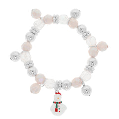 Sophia Collection - Crystal Beaded Snowman Charm Bracelet