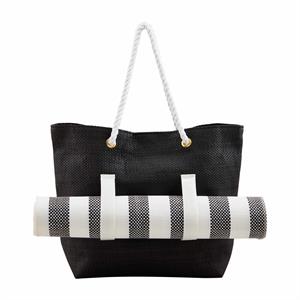 Black Tote & Mat Set