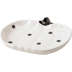 Black & White Dot Pumpkins Plates