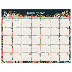 Bountiful Blooms Large Desk Pad Monthly Calendar