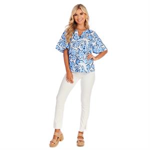 Blue Floral Anderson Top