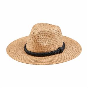 Tan Braided Straw Fedora