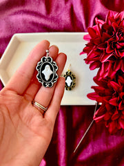 Ghost Frame Earrings: Silver