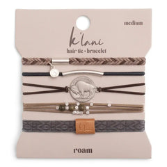 "Roam" Earthy Buffalo Hair Tie Bracelets: Large