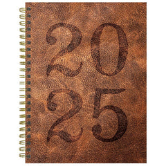 TF Publishing - Paper Goods - 2025 Aged Leather Medium Weekly Monthly Planner