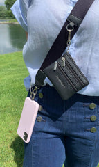 Save The Girls - Clip & Go Crossbody Strap w/Zippered Pouch: Leopard