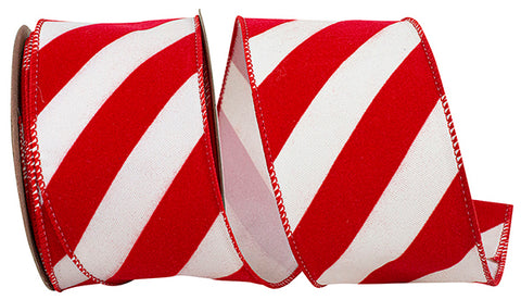 CANDY CANE GRAND VELVET STRIPE OUTDOOR POLYPRO WIRED EDGE