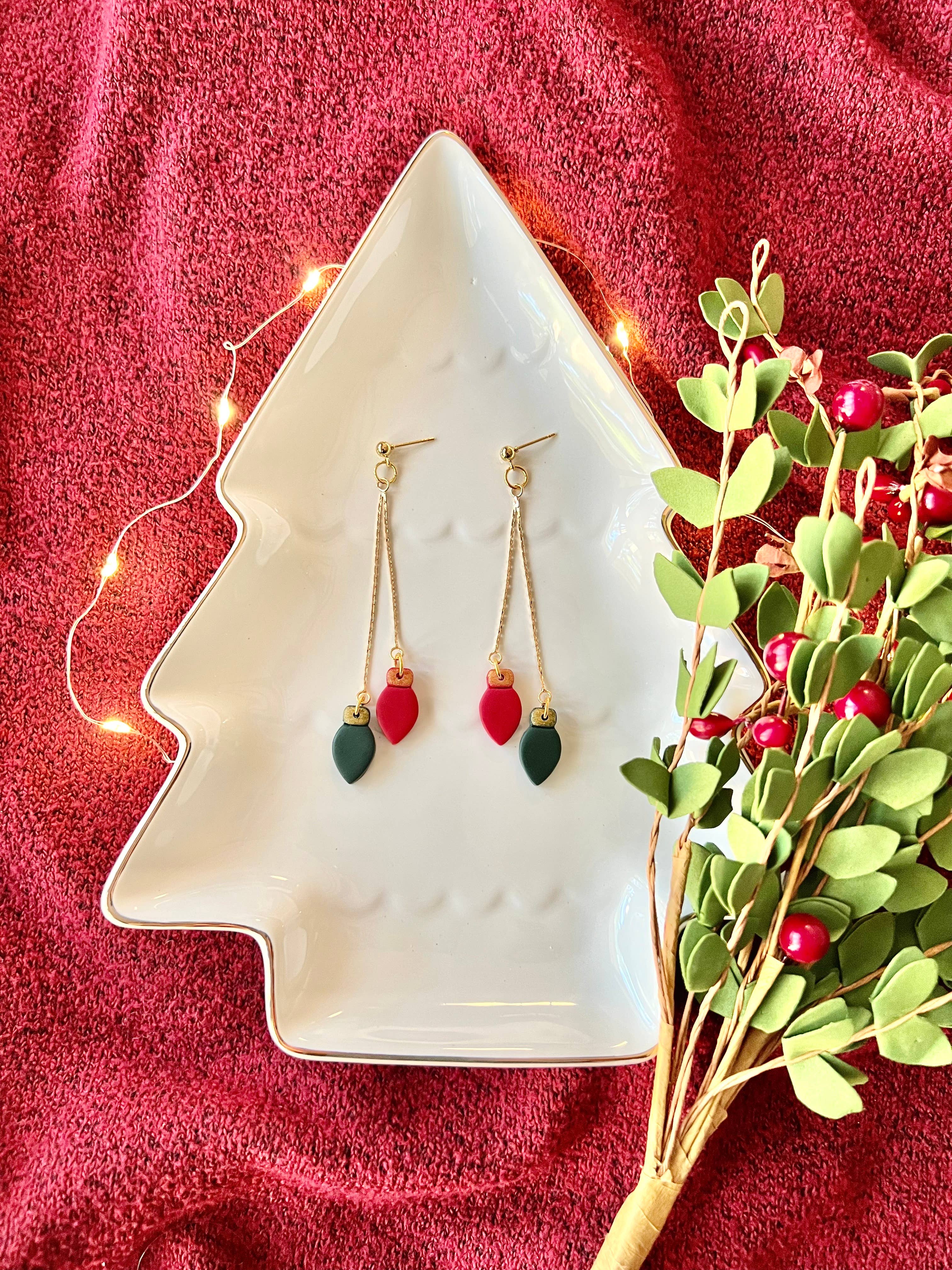 Christmas Light Earrings