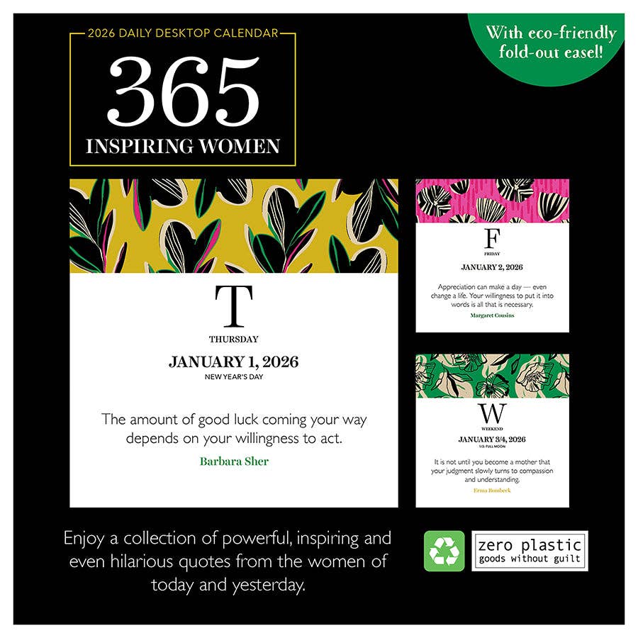 2026 365 Inspiring Women Daily Desktop Calendar