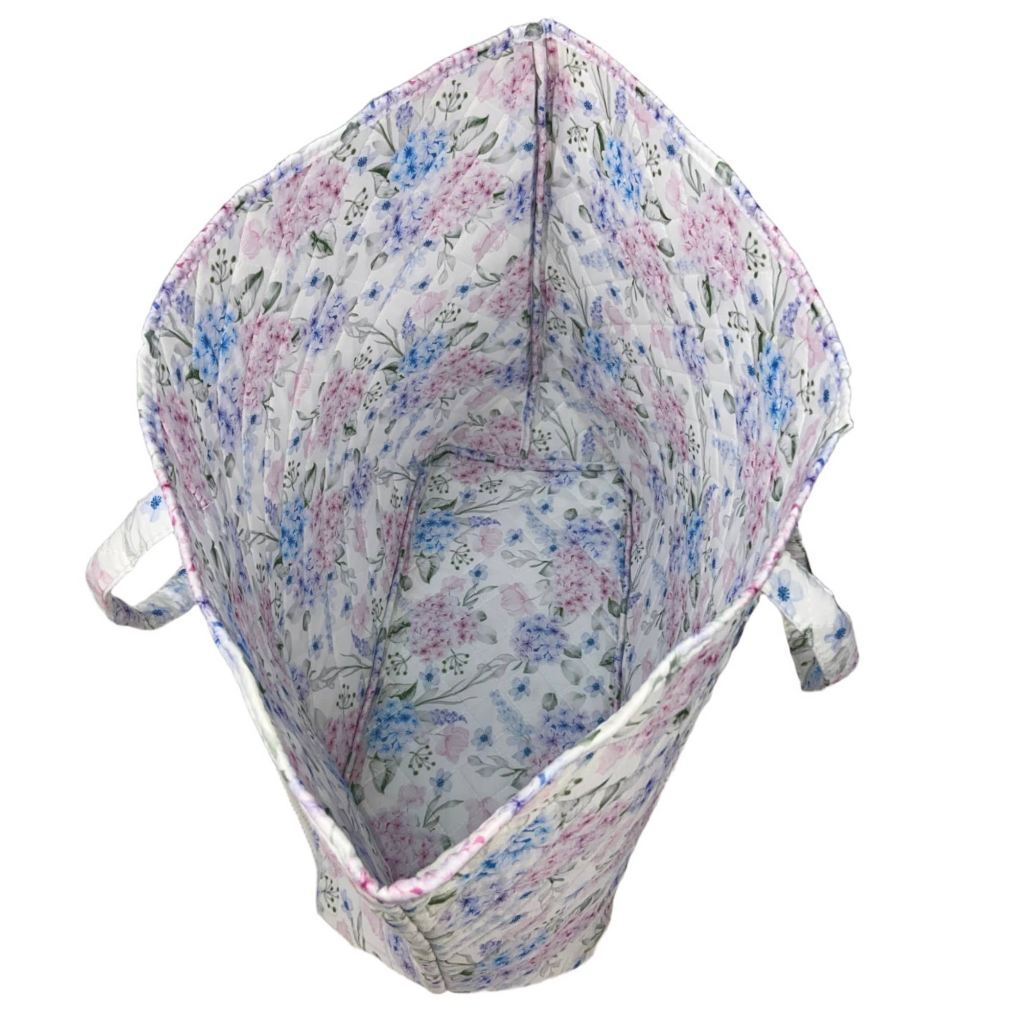 "Royal Hydrangea" Designer Quilted Tote Bag