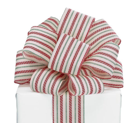RED/GREEN/NATURAL STRIPE