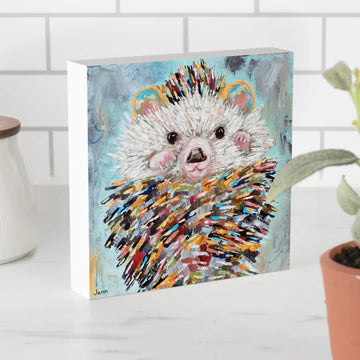 HEDGEHOG WOOD BLOCK DÉCOR
