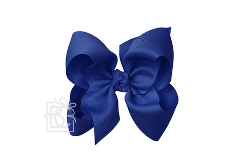 5.5" SIGNATURE GROSGRAIN DOUBLE KNOT BOW ON CLIP