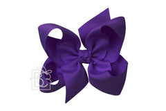 6.5" SIGNATURE GROSGRAIN DOUBLE KNOT BOW ON CLIP