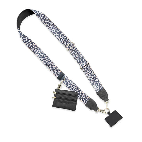 Clip And go strap With Zip Pouch Leopard