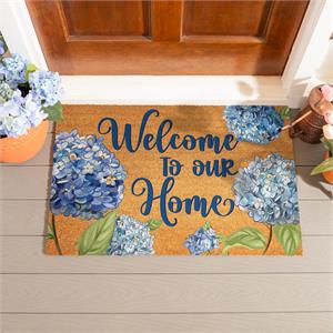 Hydrangea Haven Coir Mat, 36x24