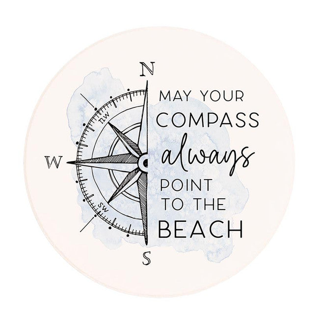Coastal Collection Car Coaster - May Your Compass