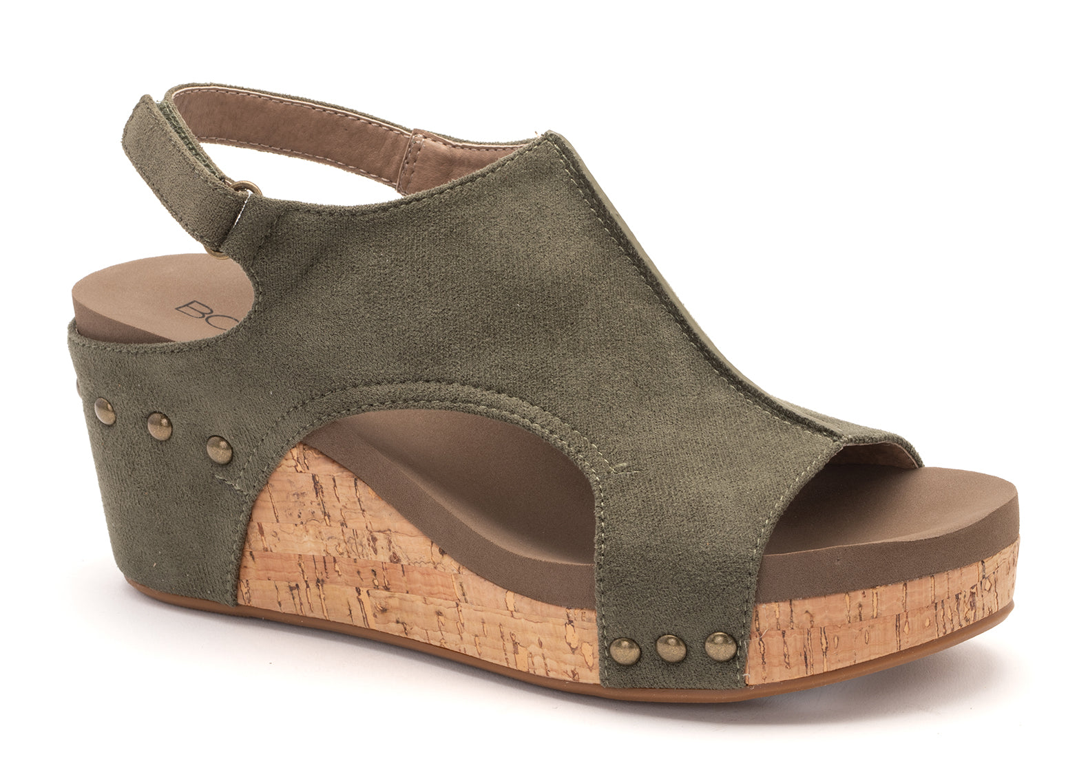 Carley-Olive Suede Wedge