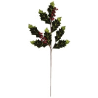 28" OLD ST NICHOLAS HOLLY BERRY SPRAY - RED/GREEN