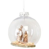 NATIVITY ORNAMENT "JOSEPH, MARY, AND JESUS" 4"