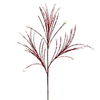 WILDLY PERFECT TWIG BALL SPRAY 35" - RED/WHITE