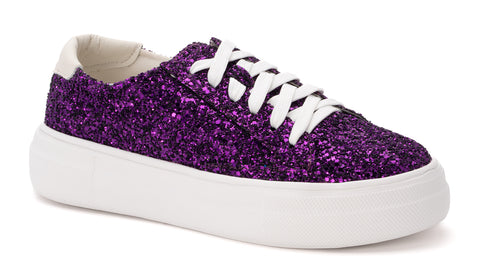Purple Chunky Glitter Sneaker
