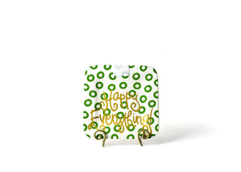 Peridot Happy Everything! Mini Square Platter