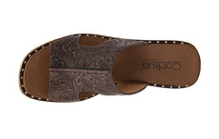 Kiss N Tell- Chocolate Embossed Floral Wedge