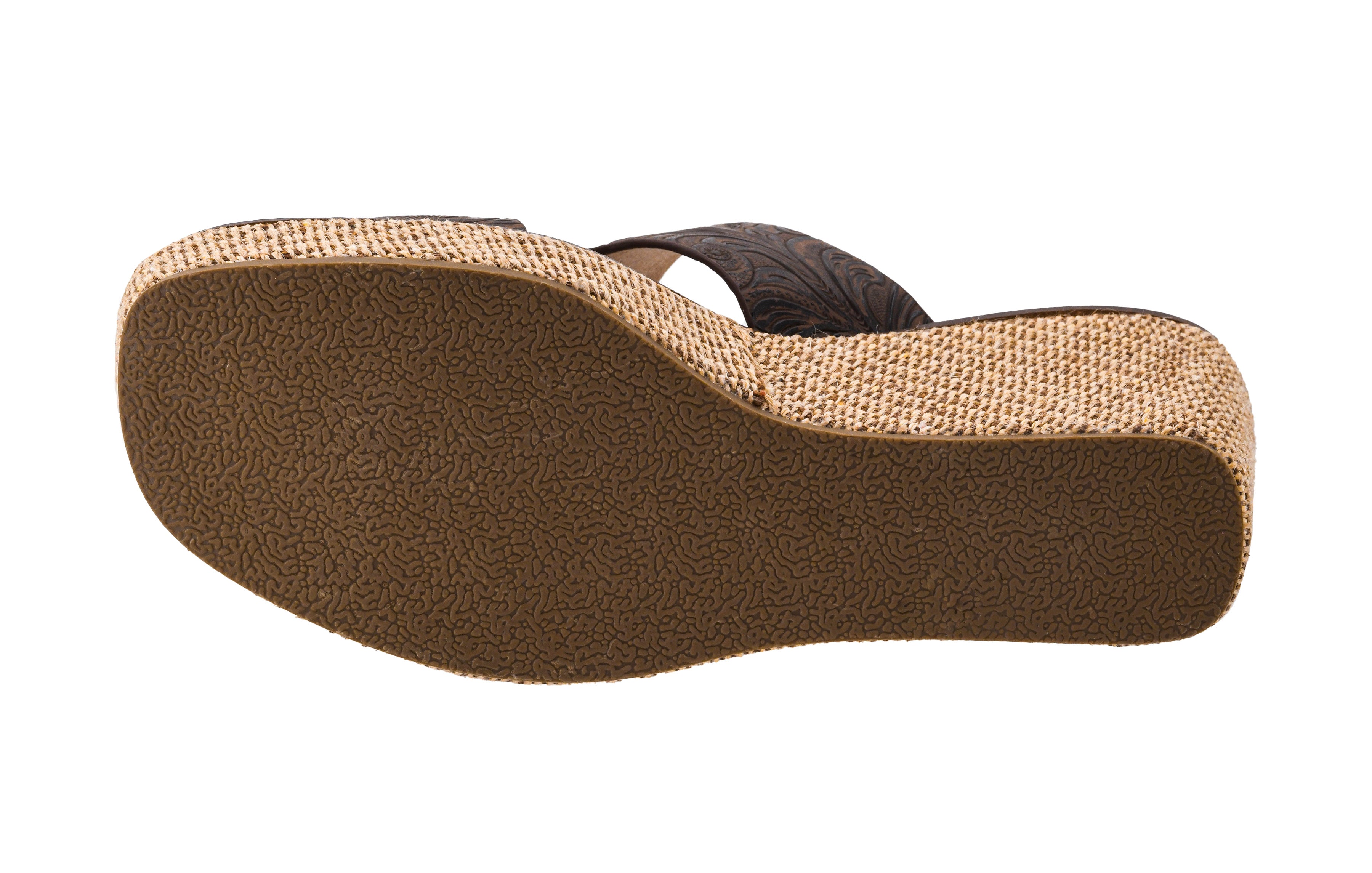 Kiss N Tell- Chocolate Embossed Floral Wedge