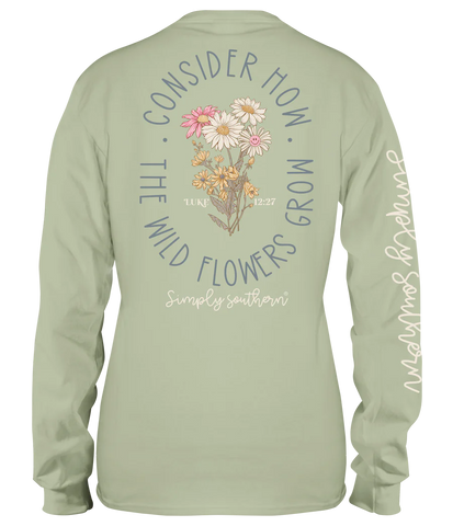 Simply Southern | LS Adult Flower | Sage