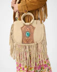 Sedona Tassle Bag In Suede Leather