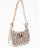 Dannia Medium Purse - Ivory Dust Handtooled Leather And Calfskin