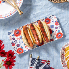 American Classic Serveware Rectangular Melamine Platter with Spreader