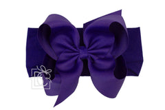 5.5" ANTYHOSE HEADBAND WITH CLASSIC GROSGRAIN BOW