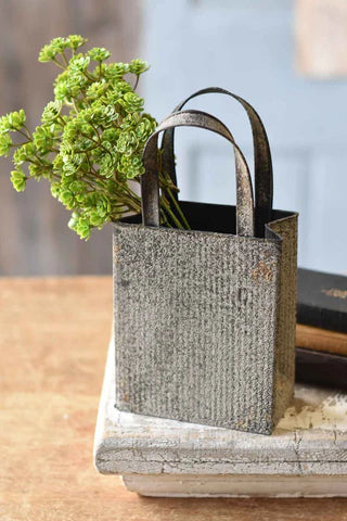 Metal Market Basket | Galvanized | 11.5"