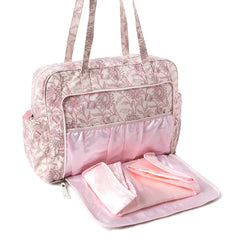 Royal Damask Diaper Bag In Pink